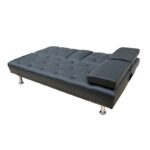 REST BLACK PU ΚΑΝΑΠΕΣ-ΚΡΕΒΑΤΙ 168X88X79εκ. - Image 3