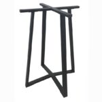 BISTRO ΨΗΛΗ 60X60X105εκ. ΒΑΣΗ ΜΕΤΑΛΛΙΚΗ ΜΕ ΡΕΓ/ΡΟΥΣ ΜΑΥΡΗ