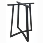 BISTRO ΜΕΣΑΙΟΥ ΥΨΟΥΣ 60X60X93εκ. ΒΑΣΗ ΜΕΤΑΛΛΙΚΗ ΜΕ ΡΕΓ/ΡΟΥΣ ΜΑΥΡΗ