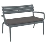 PARIS ΜΑΞΙΛΑΡΙ ΚΑΝΑΠΕ 100Χ50Χ5εκ. DARK GREY - Image 2