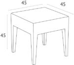 MIAMI TAUPE ΤΡΑΠΕΖΙ 45Χ45Χ45εκ. ΠΟΛ/ΝΙΟΥ - Image 2