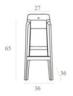 FOX 65εκ.(Σ2)ΣΚΑΜΠΟ CLEAR TRANSP. 36X36X65εκ. - Image 3