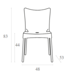 JULIETTE BEIGE ΚΑΡΕΚΛΑ ΠΟΛ/ΝΙΟΥ/ΑΛΟΥΜ. 48Χ53Χ83εκ. - Image 3