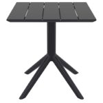 PARIS BLACK 70X70X74εκ. ΤΡΑΠΕΖΙ ΠΟΛ/ΝΙΟΥ