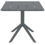 PARIS DARK GREY 80X80X74εκ. ΤΡΑΠΕΖΙ ΠΟΛ/ΝΙΟΥ