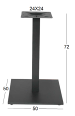 FLAT PROMO 50Χ50Χ72εκ.(Π/Ρ)ΒΑΣΗ ΜΕΤΑΛΛΙΚΗ ΜΕ ΡΕΓ/ΡΟΥΣ ΜΑΥΡΗ - Image 2