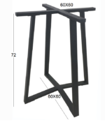 BISTRO 60X60X72εκ. ΒΑΣΗ ΜΕΤΑΛΛΙΚΗ ΜΕ ΡΕΓ/ΡΟΥΣ ΜΑΥΡΗ - Image 2