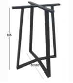 BISTRO ΨΗΛΗ 60X60X105εκ. ΒΑΣΗ ΜΕΤΑΛΛΙΚΗ ΜΕ ΡΕΓ/ΡΟΥΣ ΜΑΥΡΗ - Image 2