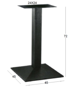 LIMA 45X45X72εκ.(Π/Ρ)ΒΑΣΗ ΜΕΤΑΛΛΙΚΗ ΜΕ ΡΕΓ/ΡΟΥΣ ΜΑΥΡΗ - Image 2