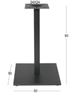 FLAT PROMO ΜΕΣΑΙΟΥ ΥΨΟΥΣ 50Χ50Χ93εκ.(Π/Ρ)ΒΑΣΗ ΜΕΤΑΛΛΙΚΗ ΜΕ ΡΕΓ/ΡΟΥΣ ΜΑΥΡΗ - Image 2