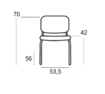 MILOS PP ΜΑΥΡΟ ΚΑΡΕΚΛΑ ΒΑΦΗΣ 53.5Χ56Χ42-70εκ. - Image 2
