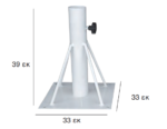 ΒΑΣΗ ΟΜΠΡΕΛΑΣ 33Χ33Χ39 ΕΔΑΦΟΥΣ ΒΙΔΩΤΗ - Image 2
