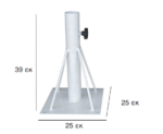 ΒΑΣΗ ΟΜΠΡΕΛΑΣ 25Χ25Χ39 ΕΔΑΦΟΥΣ ΒΙΔΩΤΗ - Image 2