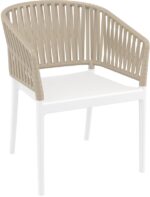 PORTOFINO WHITE/TAUPE ΠΟΛΥΘΡΟΝΑ ΠΟΛ/ΝΙΟΥ 58X58X80εκ.