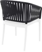PORTOFINO WHITE/BLACK ΠΟΛΥΘΡΟΝΑ ΠΟΛ/ΝΙΟΥ 58X58X80εκ. - Image 2