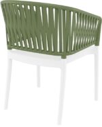 PORTOFINO WHITE/OLIVE GREEN ΠΟΛΥΘΡΟΝΑ ΠΟΛ/ΝΙΟΥ 58X58X80εκ. - Image 2