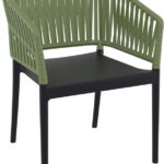 PORTOFINO BLACK/OLIVE GREEN ΠΟΛΥΘΡΟΝΑ ΠΟΛ/ΝΙΟΥ 58X58X80εκ.