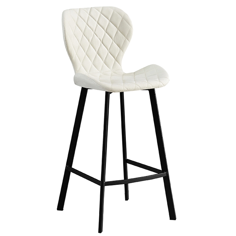 0012272 Σκαμπό Μπάρ 2τμχ Martin 73εκ. Off White Ύφασμα 45x49x73-106εκ. - Image 1