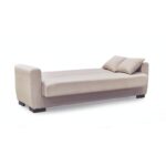 ANIMA LIGHT BROWN ΥΦΑΣΜΑ 3ΘΕΣΙΟΣ ΚΑΝΑΠΕΣ/ΚΡΕΒΑΤΙ ΜΕ ΑΠΟΘ.ΧΩΡΟ 210X80X75εκ. - Image 3