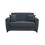 MELINA DARK GREY ΥΦΑΣΜΑ 2ΘΕΣΙΟΣ ΚΑΝΑΠΕΣ/ΚΡΕΒΑΤΙ ΜΕ ΑΠΟΘ.ΧΩΡΟ 150Χ80Χ75εκ. - Image 2