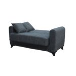 MELINA DARK GREY ΥΦΑΣΜΑ 2ΘΕΣΙΟΣ ΚΑΝΑΠΕΣ/ΚΡΕΒΑΤΙ ΜΕ ΑΠΟΘ.ΧΩΡΟ 150Χ80Χ75εκ. - Image 3