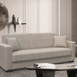 ROVER LIGHT BROWN ΥΦΑΣΜΑ 3ΘΕΣΙΟΣ ΚΑΝΑΠΕΣ/ΚΡΕΒΑΤΙ ΜΕ ΑΠΟΘ.ΧΩΡΟ 210X80X75εκ.