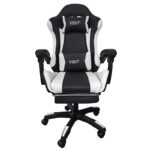 A6060 ΜΑΥΡΟ/ΛΕΥΚΟ ΠΟΛΥΘΡΟΝΑ GAMING/ΜΕ ΥΠΟΠΟΔΙΟ 64X62X113-121εκ.