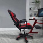 A6060 ΜΑΥΡΟ/ΚΟΚΚΙΝΟ ΠΟΛΥΘΡΟΝΑ GAMING/ΜΕ ΥΠΟΠΟΔΙΟ 64X62X113-121εκ. - Image 3