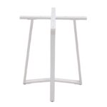 BISTRO 60X60X72εκ. WHITE ΒΑΣΗ ΜΕΤΑΛΛΙΚΗ ΜΕ ΡΕΓ/ΡΟΥΣ - Image 2