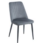 OLIVIA GREY VELVET ΥΦΑΣΜΑ ΚΑΡΕΚΛΑ ΜΕΤΑΛΛΙΚΗ 46(59)X58X85εκ.