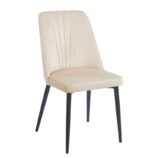 OLIVIA BEIGE VELVET ΥΦΑΣΜΑ ΚΑΡΕΚΛΑ ΜΕΤΑΛΛΙΚΗ 46(59)X58X85εκ.