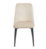 OLIVIA BEIGE VELVET ΥΦΑΣΜΑ ΚΑΡΕΚΛΑ ΜΕΤΑΛΛΙΚΗ 46(59)X58X85εκ. - Image 2