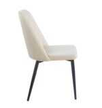 OLIVIA BEIGE VELVET ΥΦΑΣΜΑ ΚΑΡΕΚΛΑ ΜΕΤΑΛΛΙΚΗ 46(59)X58X85εκ. - Image 3