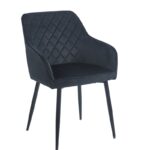 SIENA BLACK VELVET ΥΦΑΣΜΑ ΠΟΛΥΘΡΟΝΑ ΜΕΤΑΛΛΙΚΗ 54X58X82εκ.