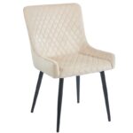 VANESA BEIGE VELVET ΥΦΑΣΜΑ ΚΑΡΕΚΛΑ ΜΕΤΑΛΛΙΚΗ 46X62X86εκ.