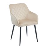 SIENA BEIGE VELVET ΥΦΑΣΜΑ ΠΟΛΥΘΡΟΝΑ ΜΕΤΑΛΛΙΚΗ 54X58X82εκ.