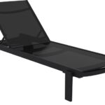 CASABLANCA ΞΑΠΛΩΣΤΡΑ BLACK/BLACK ΑΛΟΥΜ-ΠΟΛ/ΝΙΟΥ 74X190X31εκ.