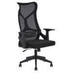 A9920 ΜΑΥΡO MESH ΠΟΛΥΘΡΟΝΑ ΓΡΑΦΕΙΟΥ 64X65X48-115/56-125εκ.