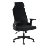 A9925 ΜΑΥΡO MESH ΠΟΛΥΘΡΟΝΑ ΓΡΑΦΕΙΟΥ 64X60X43-110/52-119εκ.