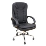 A9938 ΜΑΥΡΟ PVC ΠΟΛΥΘΡΟΝΑ ΓΡΑΦΕΙΟΥ 67Χ65Χ52-112/62-121εκ.