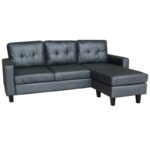 LIANA S BLACK PVC ΓΩΝΙΑ 185Χ126X84εκ.