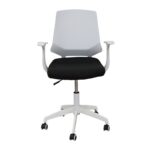 A1150-W ΛΕΥΚΟ/ΜΑΥΡΟ ΥΦΑΣΜΑ ΠΟΛΥΘΡΟΝΑ ΓΡΑΦΕΙΟΥ 63Χ55Χ49-92/56-100εκ. - Image 2