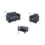 MONACO WHITE ΣΕΤ 2ΘΕΣΙΟΥ ΚΑΝΑΠΕ ΜΕ ΜΑΞ. ΠΟΛ/ΝΙΟΥ - Image 2