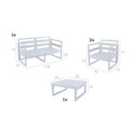 MYKONOS SET 2ΘΕΣ.WHITE ΜΕ ΜΑΞ.(2ΘΕΣ.+2ΠΟΛ.+ΤΡΑΠ 65εκ.) - Image 3