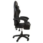 A9950 ΜΑΥΡΟ PVC ΠΟΛΥΘΡΟΝΑ GAMING/ΜΕ ΥΠΟΠΟΔΙΟ 61Χ62Χ45-118/54-127εκ. - Image 2