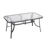 DENIM ΑΝΘΡΑΚΙ 150Χ90X71εκ. ΜΕΤΑΛΛΙΚΟ ΤΡΑΠΕΖΙ