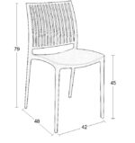 PAOLINA WHITE ΚΑΡΕΚΛΑ ΠΟΛ/ΝΙΟΥ 42Χ48Χ79εκ. - Image 2