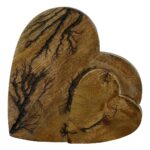 Διακοσμητικό ArteLibre Καρδιές Καφέ Ξύλο 17x17cm - Image 2