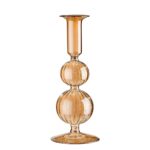 Κηροπήγιο ArteLibre Διάφανο/Μελί Γυαλί 20.5cm