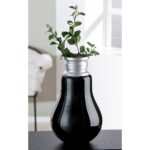 Βάζο ArteLibre Retro Μαύρο/Ασημί Γυαλί 36cm - Image 2